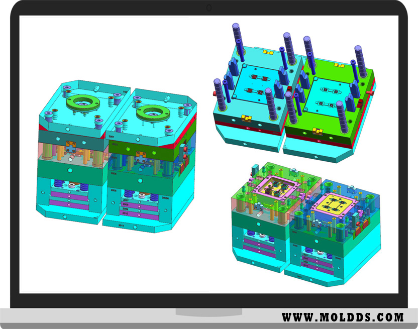 全3D雙色（雙料）注塑模具設(shè)計(jì)，二次頂出機(jī)構(gòu)